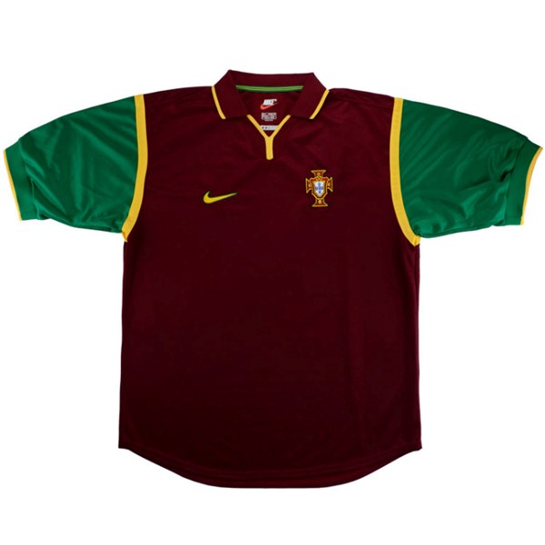 Camiseta Portugal Replica Primera Ropa Retro 1999 Rojo